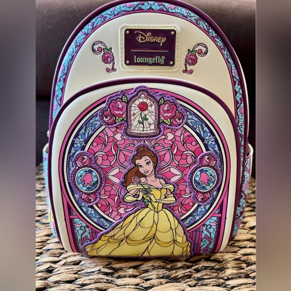 Loungefly Belle Stained Glass Mini Backpack